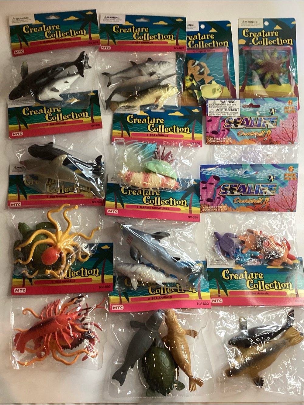 New Lot Of 12 Creature Collection Sea Animal Pack, Assorted Ocean Figurines 42